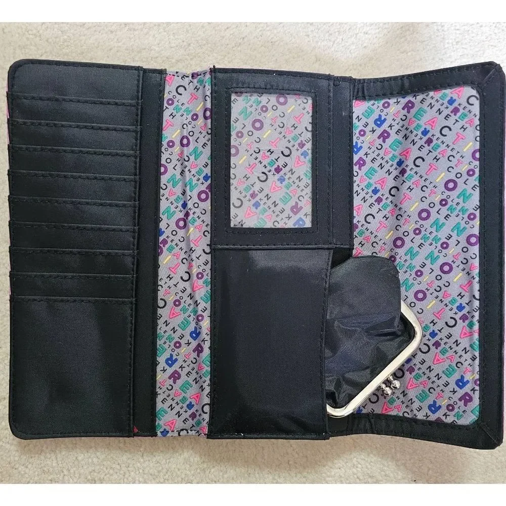 #101 Kenneth Cole Reaction envelope wallet, pink - Picture 3 of 9